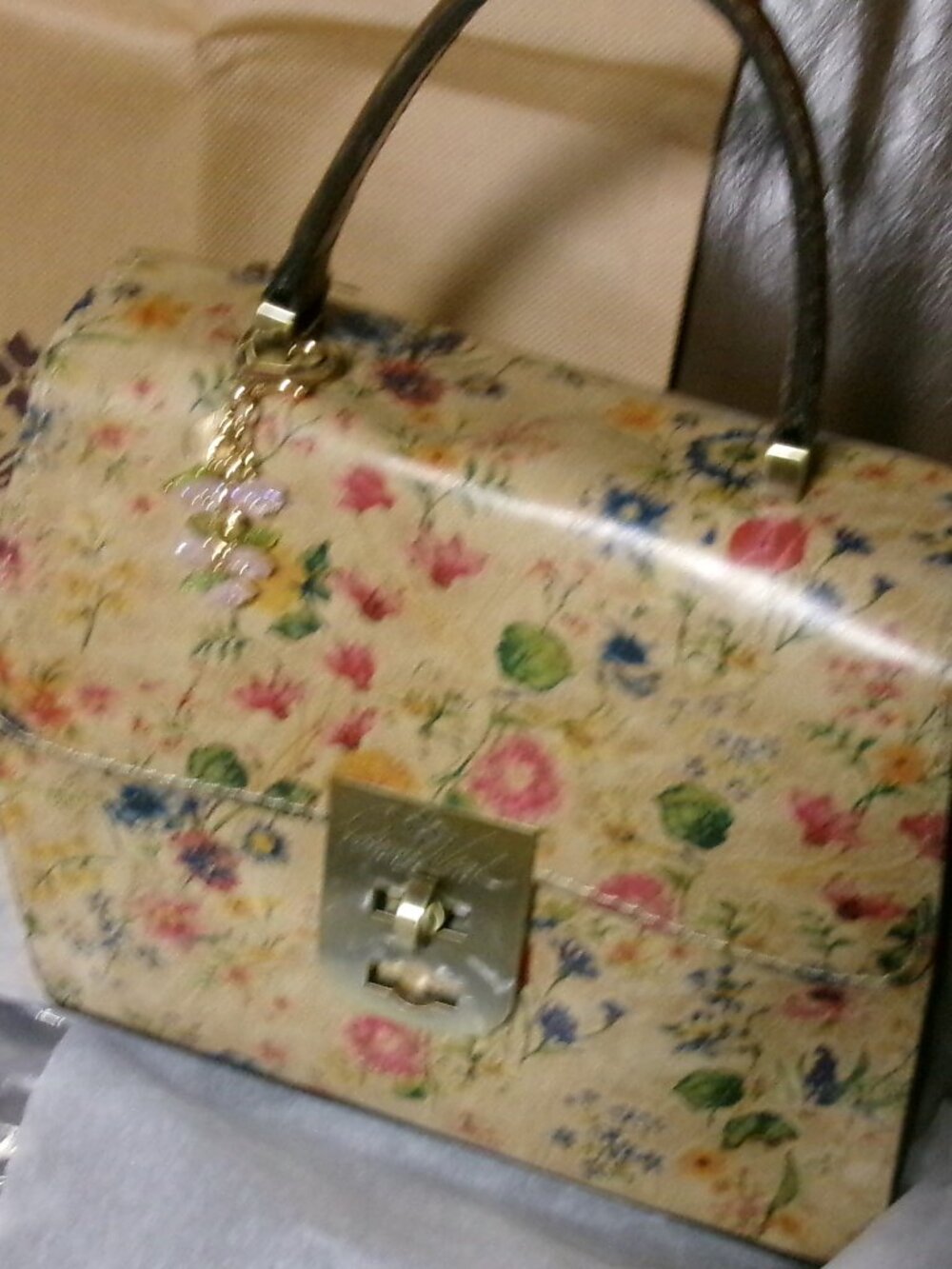 NWT Patricia Nash Prairie Rose Leather Top Handle Satchel with Crossbody Strap